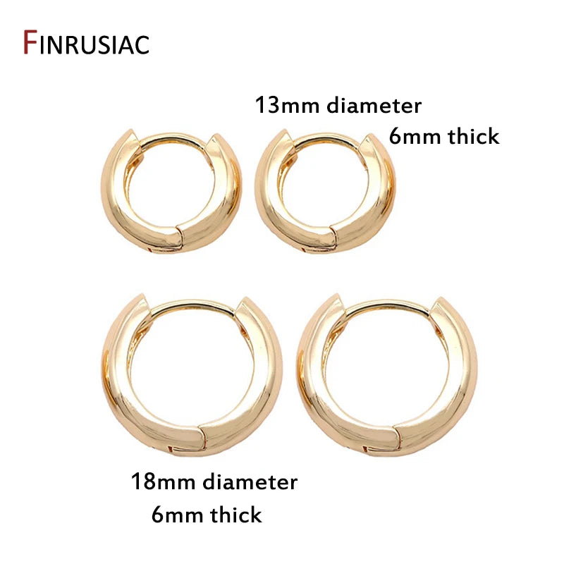 Trendy Gold Circle Hoop Earrings