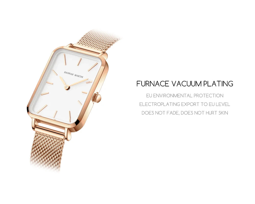 Square Mesh Strap Watch