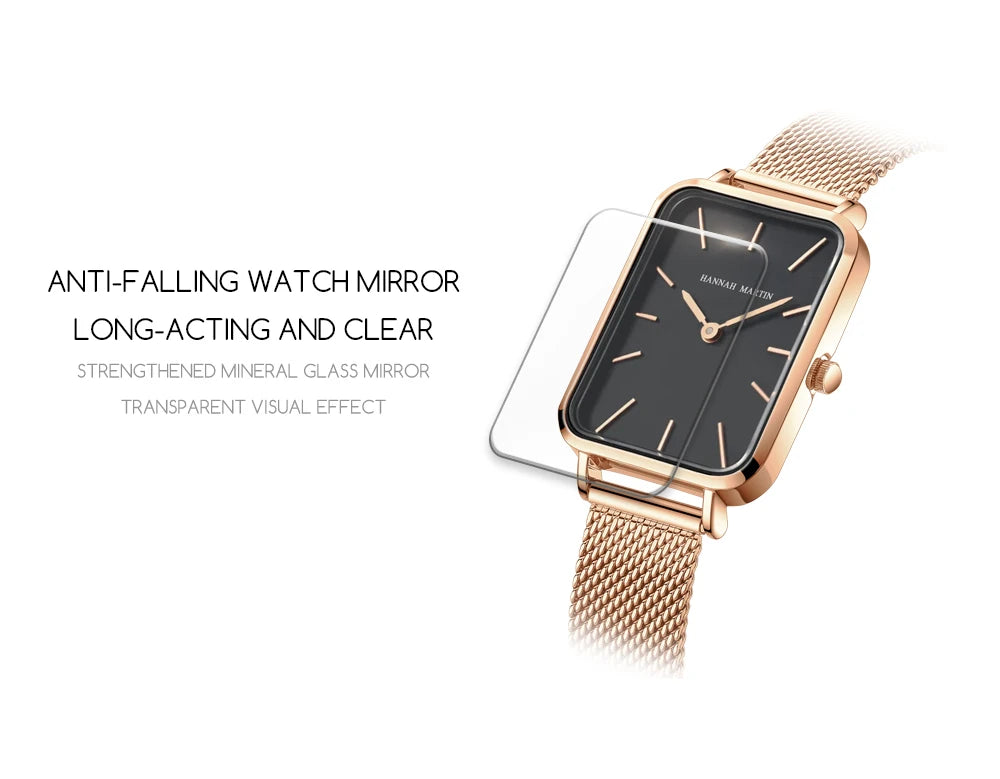 Square Mesh Strap Watch