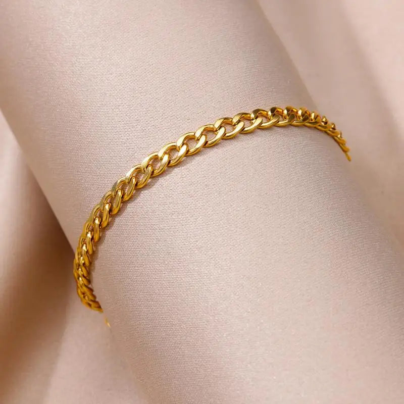 Gold Twist Chain Anklet