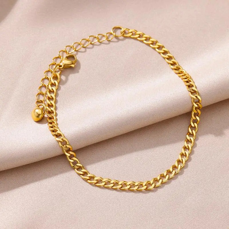 Gold Twist Chain Anklet