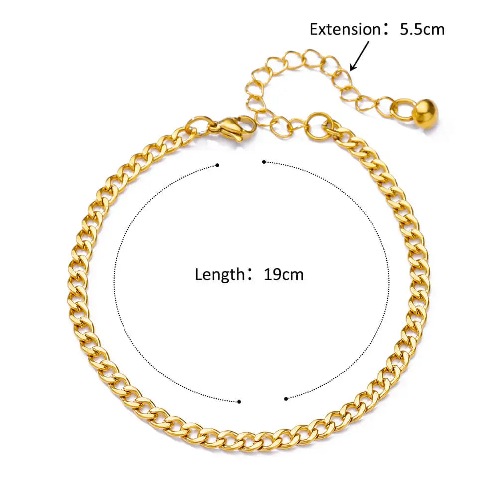 Gold Twist Chain Anklet