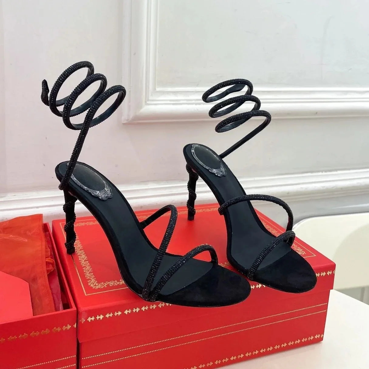 Genuine Leather Pointed-Toe Mules