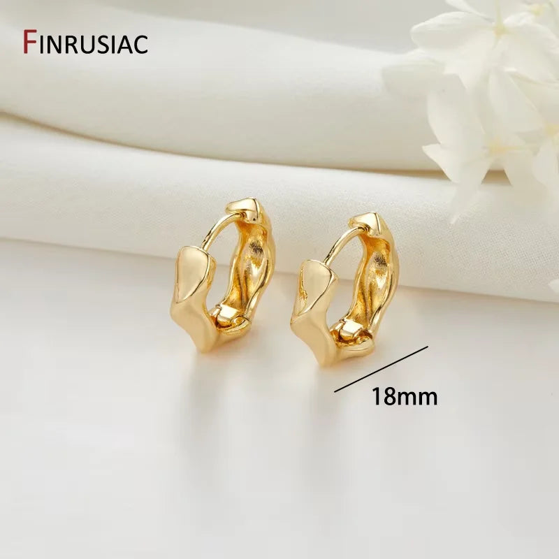 Trendy Gold Circle Hoop Earrings