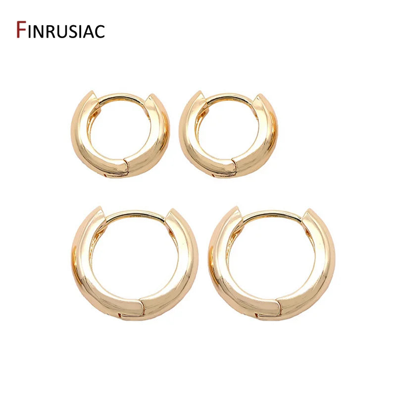 Trendy Gold Circle Hoop Earrings