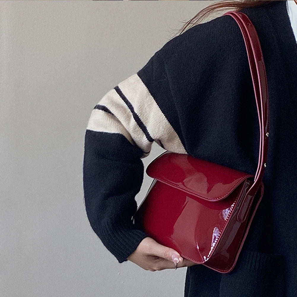 Retro Small Square PU Leather Messenger Bag