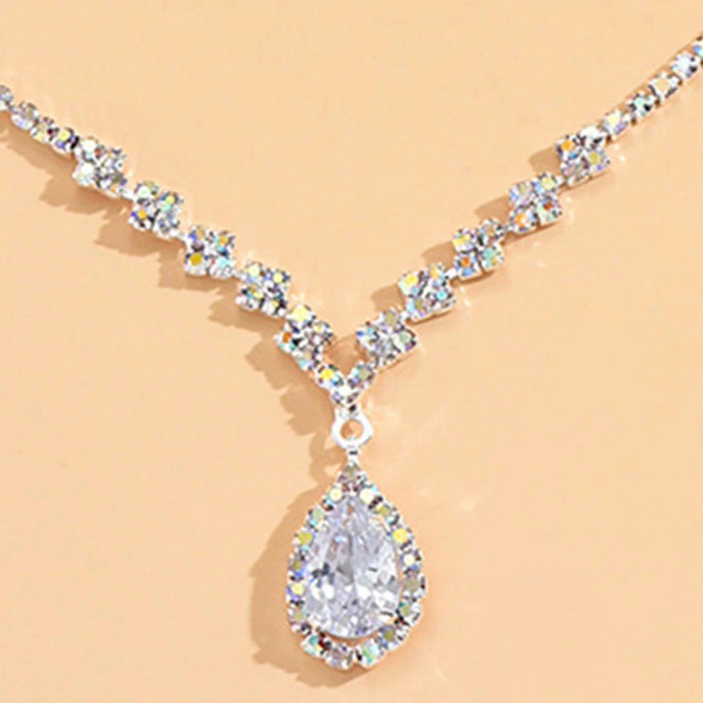 Elegant Droplet Necklace & Earring Set
