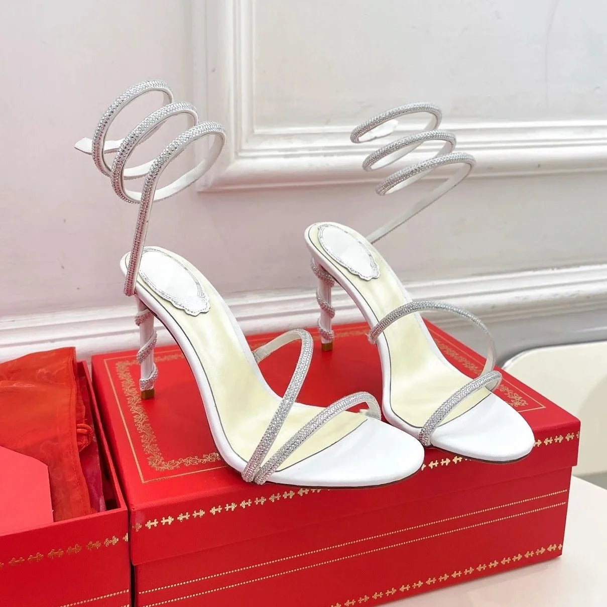Genuine Leather Pointed-Toe Mules
