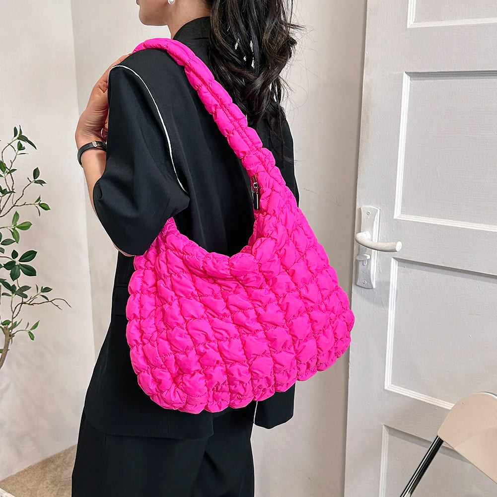 Casual Fashion Simple Nylon Quilted Elegant for Weekend Vacation