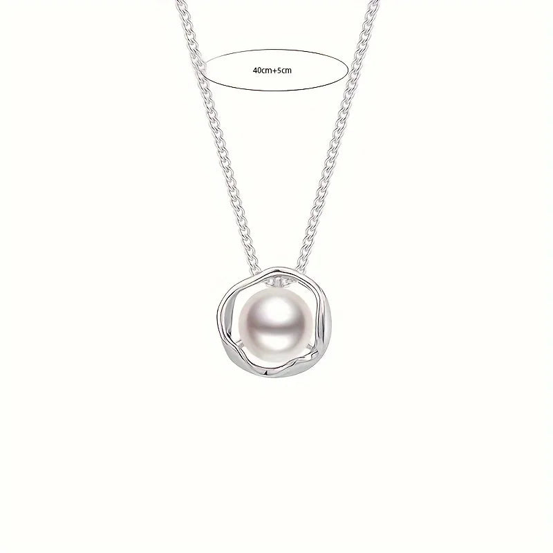 Handmade Adjustable Pearl Pendant Necklace