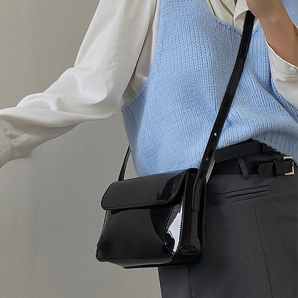 Retro Small Square PU Leather Messenger Bag