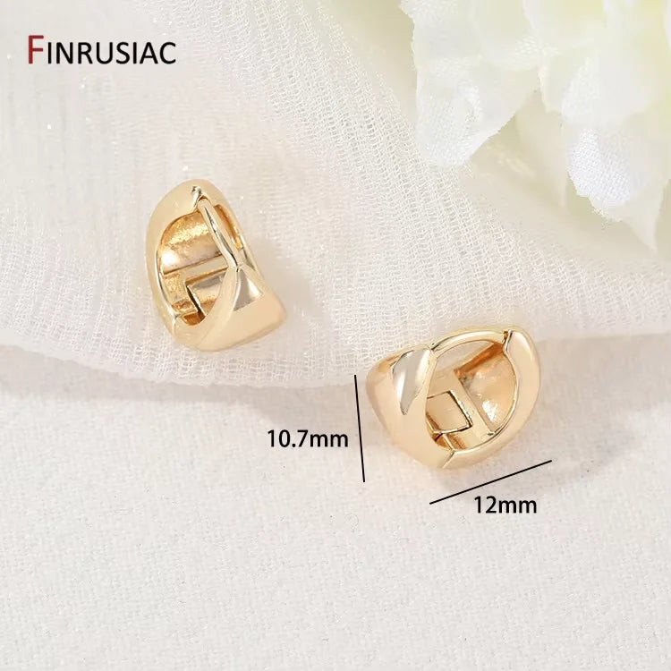 Trendy Gold Circle Hoop Earrings