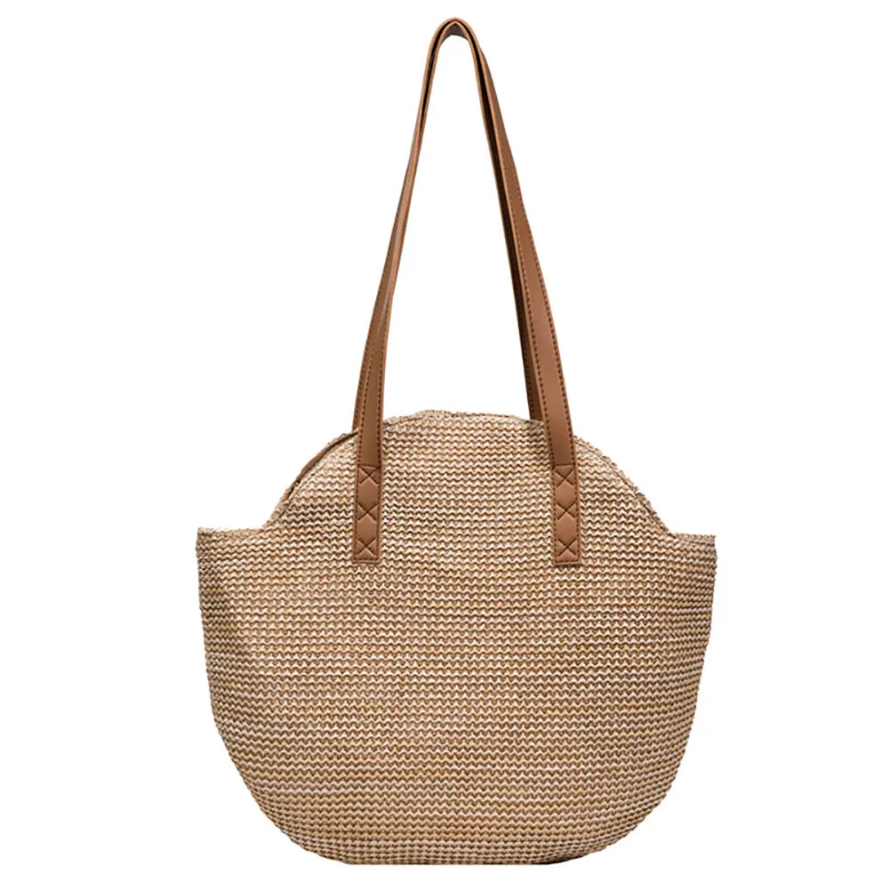 Handmade Boho Straw Beach Tote