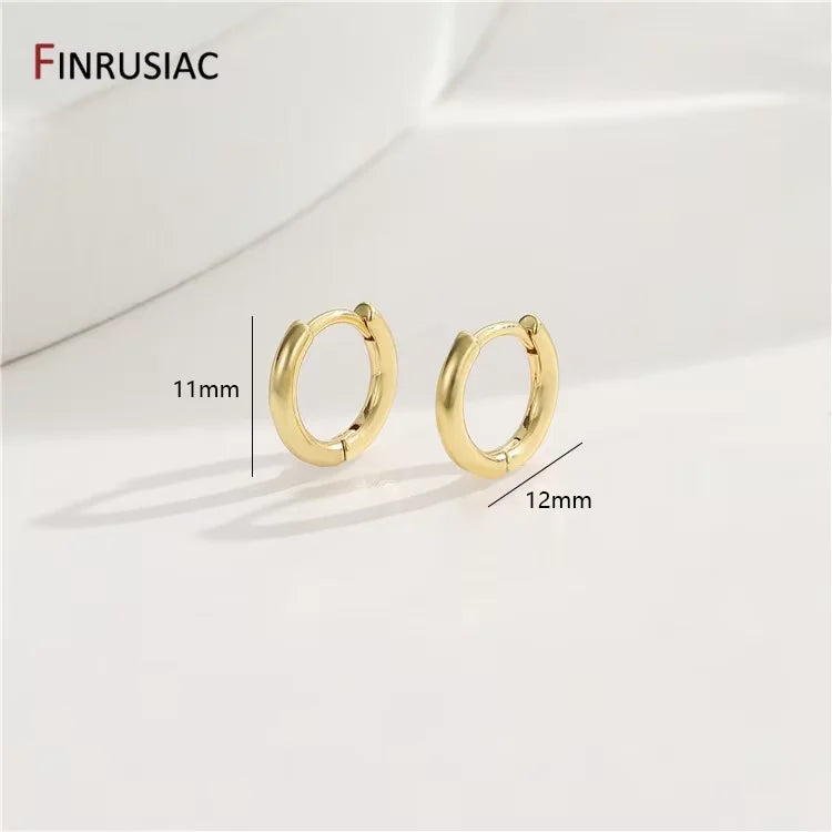 Trendy Gold Circle Hoop Earrings