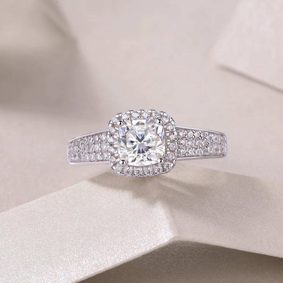 Vintage Sterling Silver Moissanite Ring