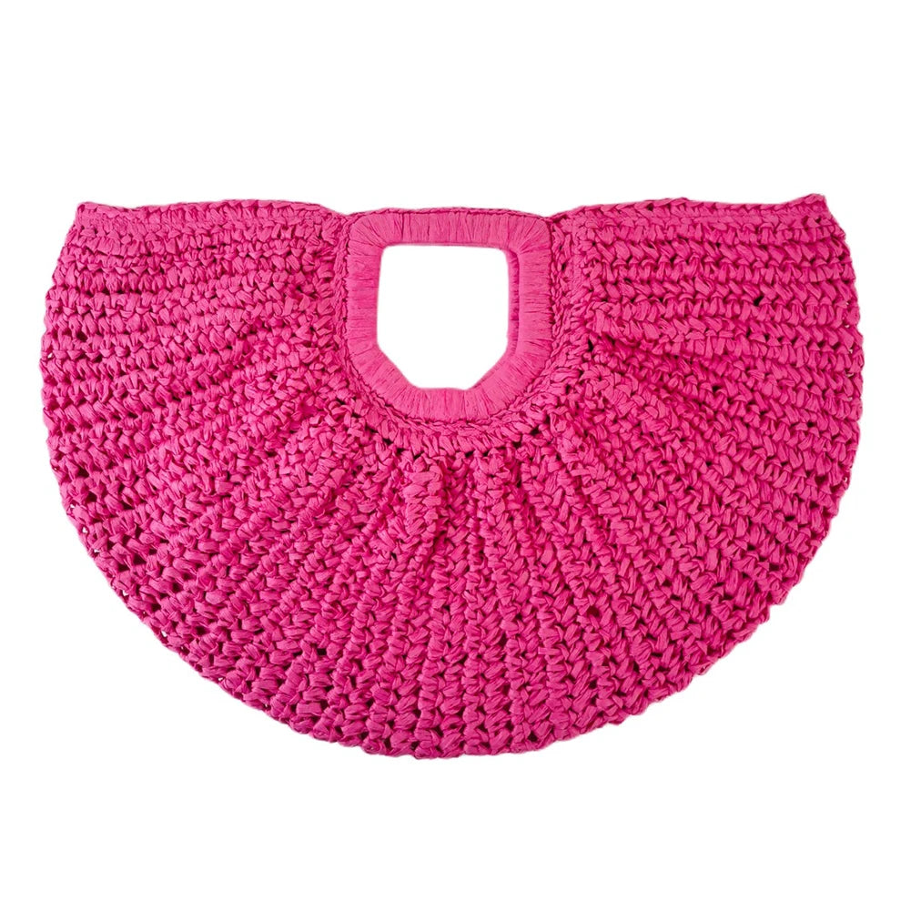 Handmade Boho Straw Beach Tote