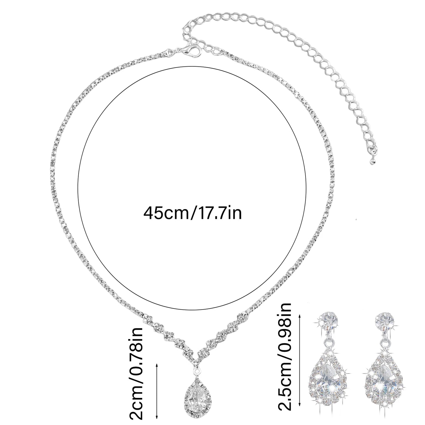 Elegant Droplet Necklace & Earring Set