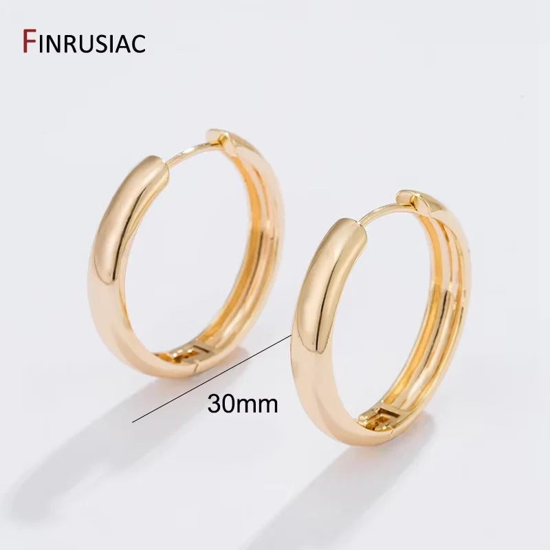 Trendy Gold Circle Hoop Earrings