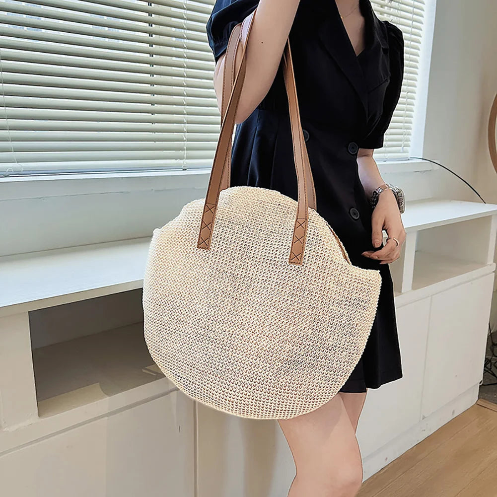 Handmade Boho Straw Beach Tote