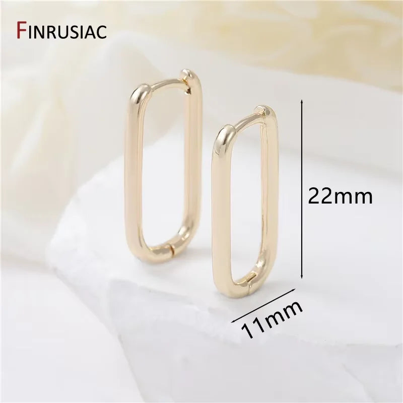 Trendy Gold Circle Hoop Earrings