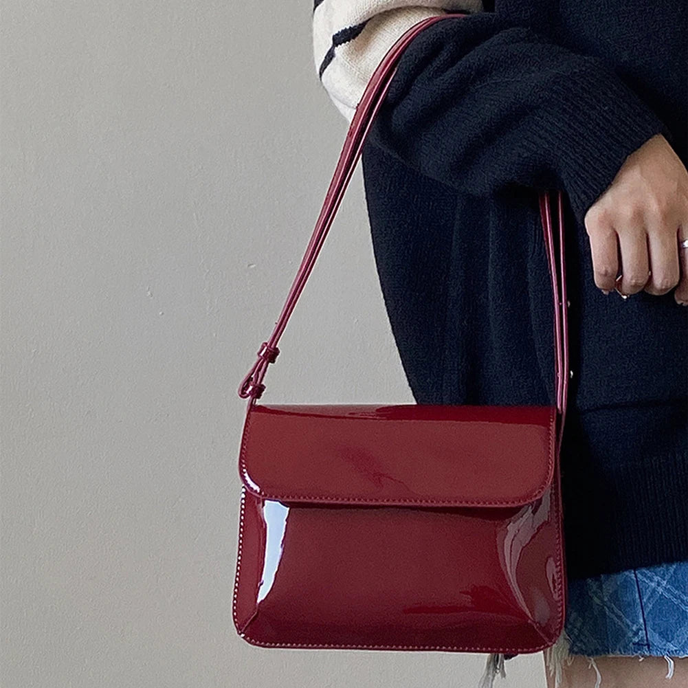 Retro Small Square PU Leather Messenger Bag