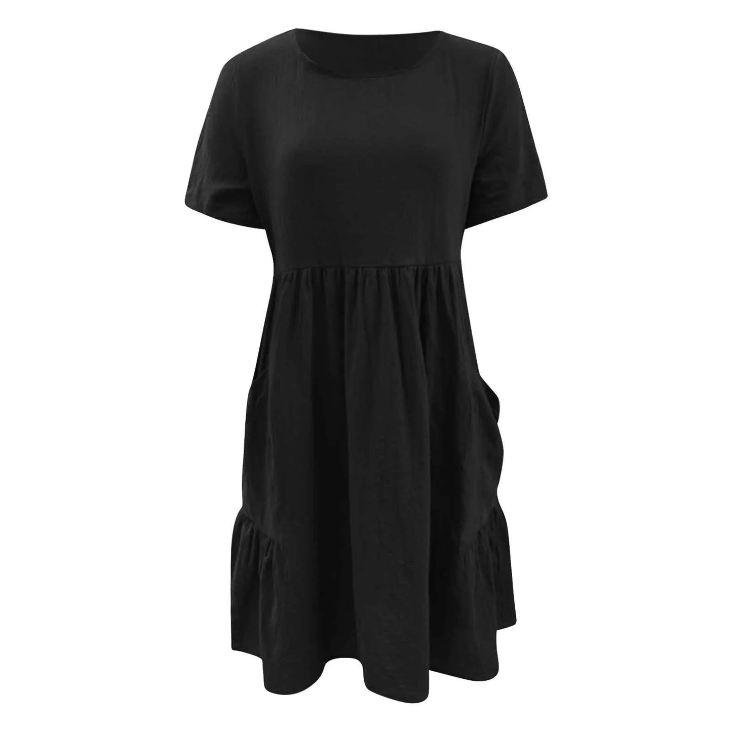Vintage Cotton Linen Pocket Dress