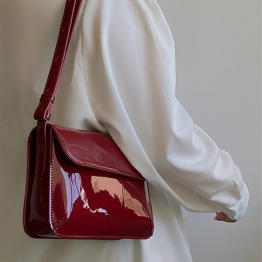 Retro Small Square PU Leather Messenger Bag