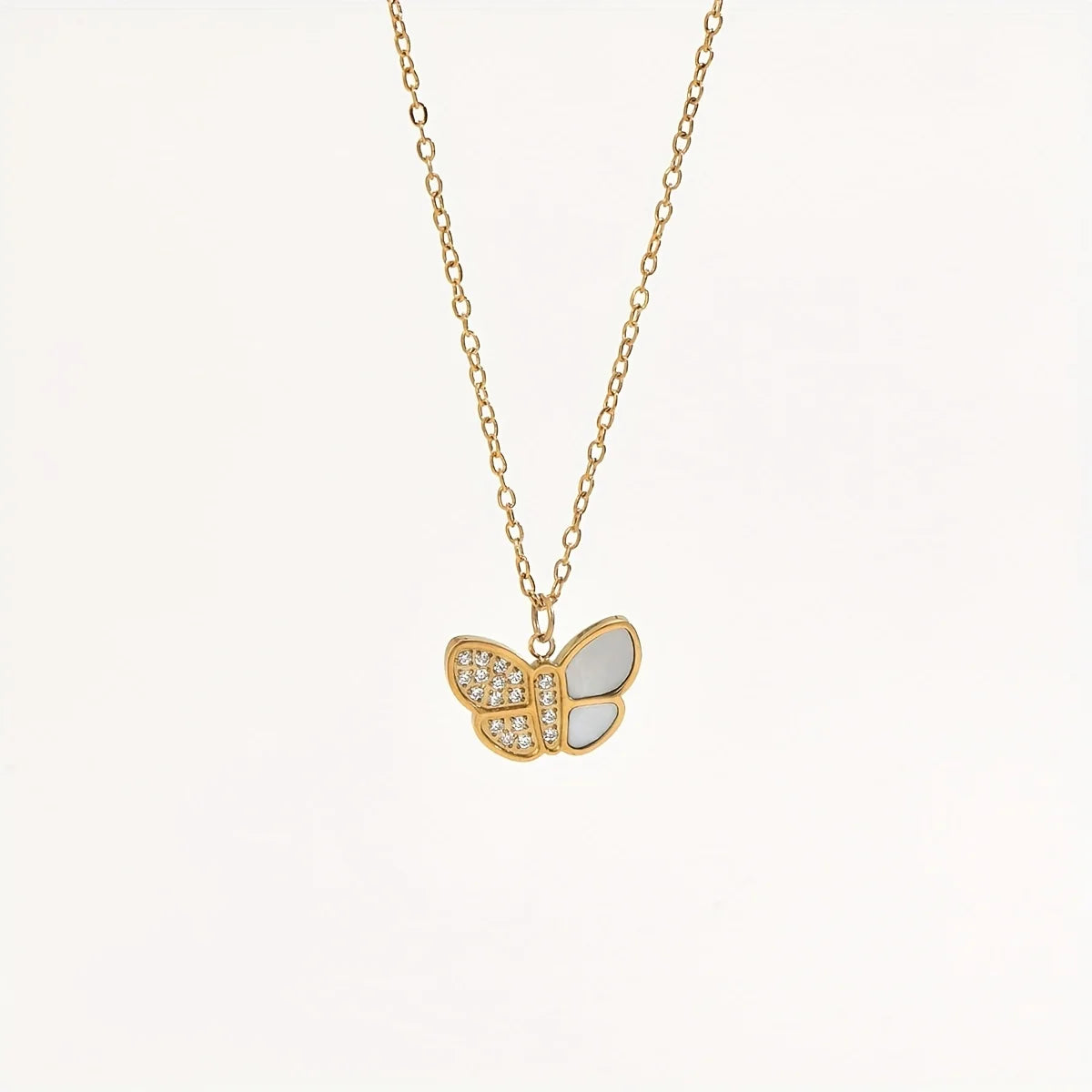 Gold Butterfly Pendant Necklace