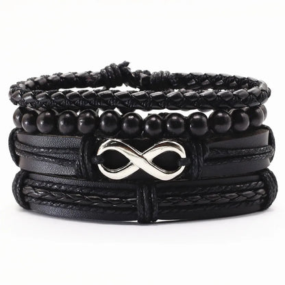 New Fashion Vintage Beads Leather Men Bracelets For Women Femme Homme Male Jewelry