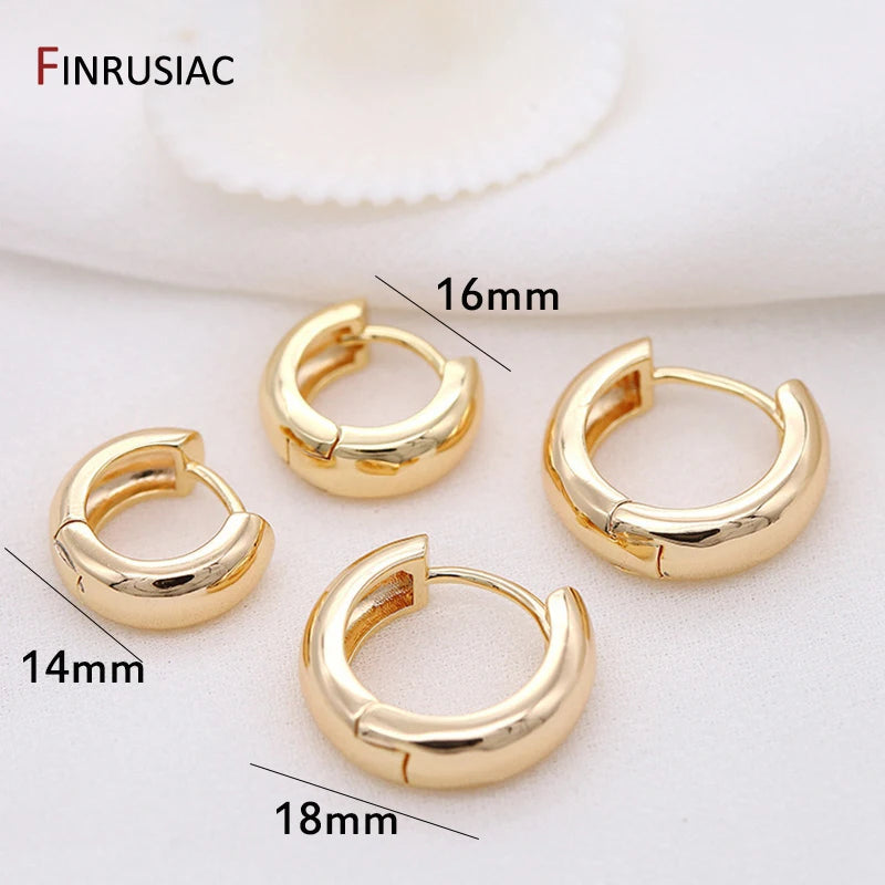 Trendy Gold Circle Hoop Earrings