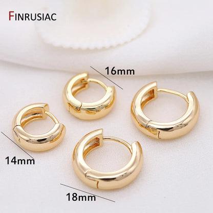 Trendy Gold Circle Hoop Earrings