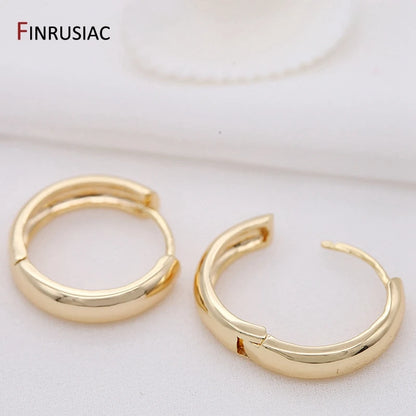 Trendy Gold Circle Hoop Earrings