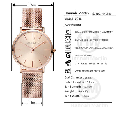 Luxury Rose Gold Women's Watch
