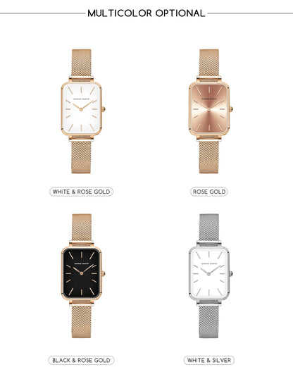 Square Mesh Strap Watch