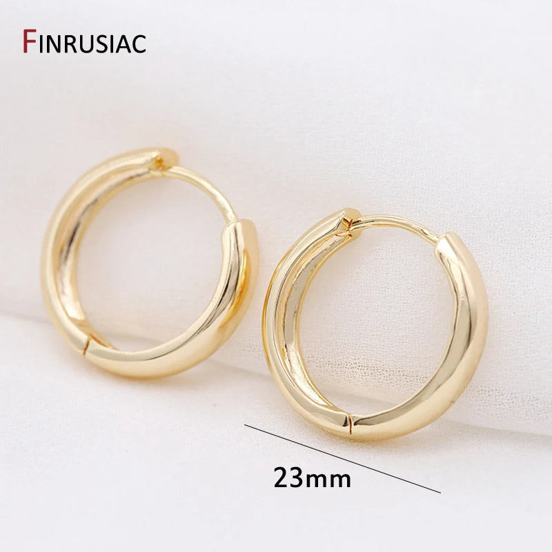 Trendy Gold Circle Hoop Earrings