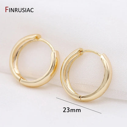 Trendy Gold Circle Hoop Earrings
