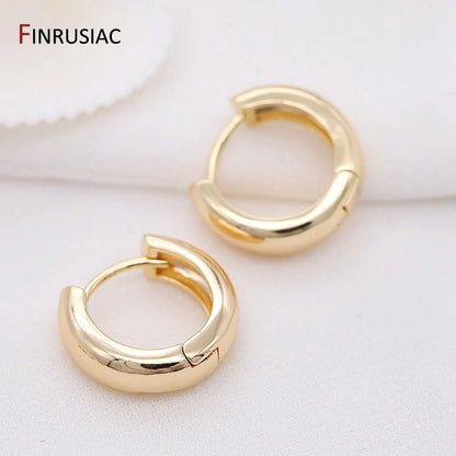 Trendy Gold Circle Hoop Earrings