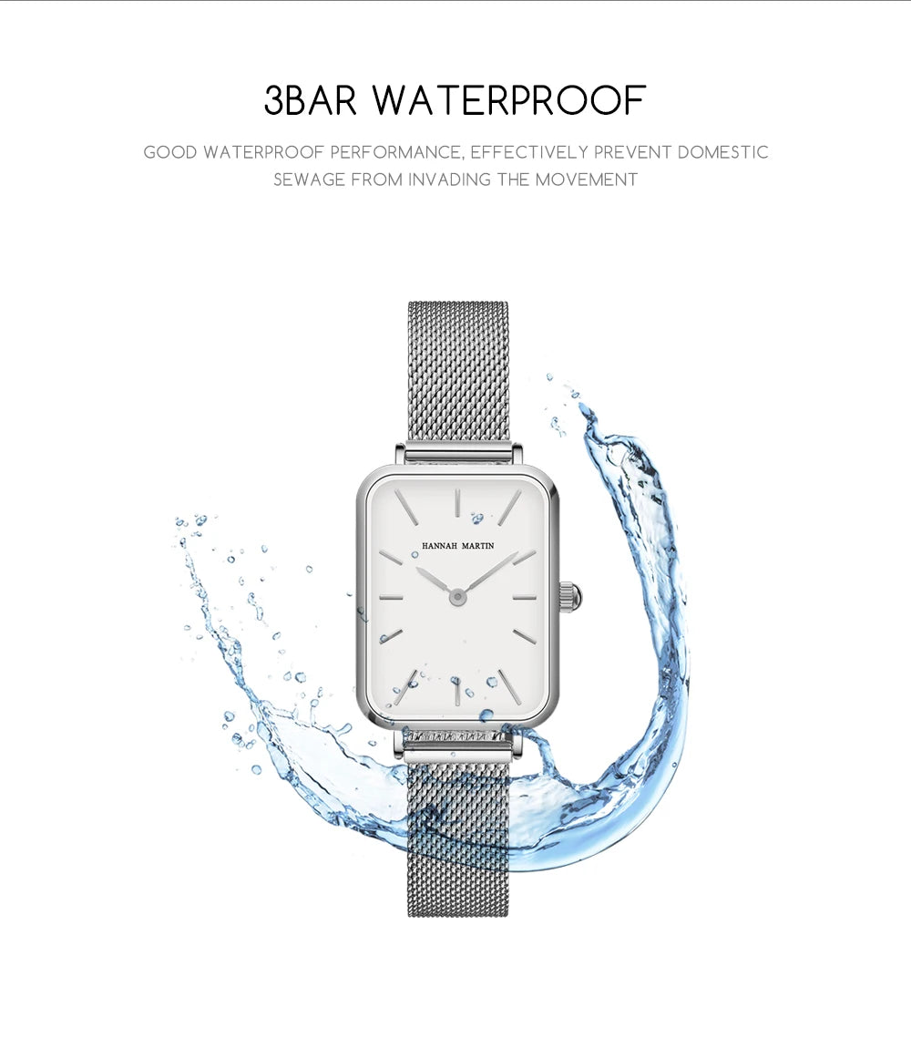 Square Mesh Strap Watch
