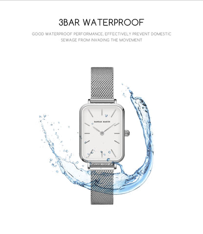 Square Mesh Strap Watch