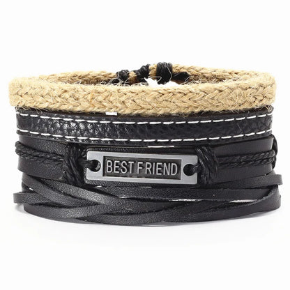 New Fashion Vintage Beads Leather Men Bracelets For Women Femme Homme Male Jewelry