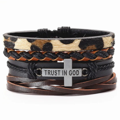 New Fashion Vintage Beads Leather Men Bracelets For Women Femme Homme Male Jewelry
