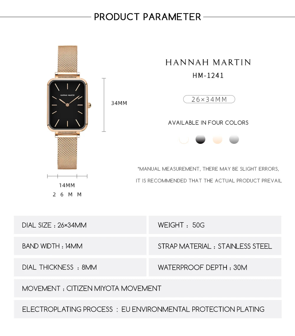 Square Mesh Strap Watch