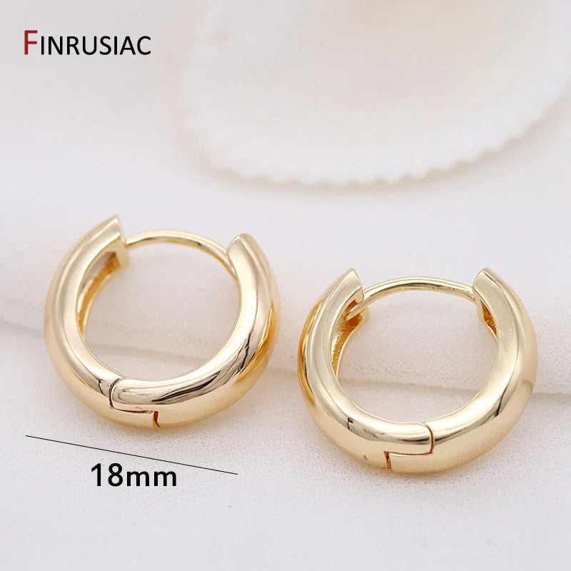 Trendy Gold Circle Hoop Earrings