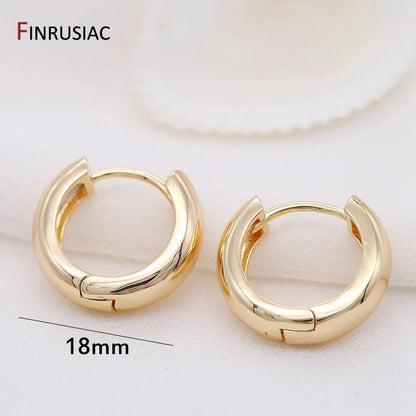 Trendy Gold Circle Hoop Earrings