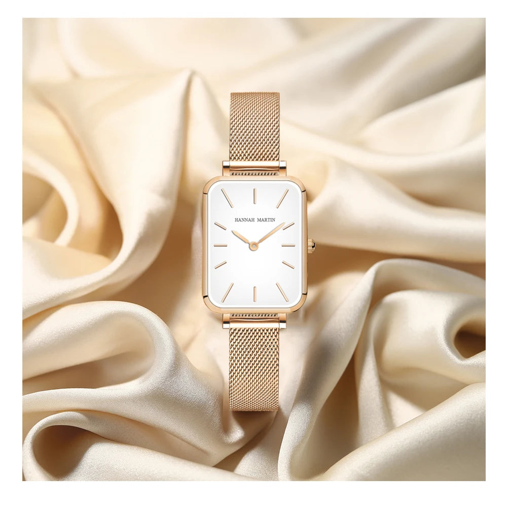 Square Mesh Strap Watch