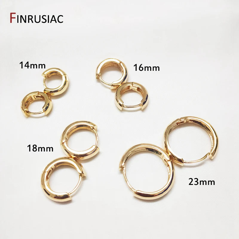Trendy Gold Circle Hoop Earrings