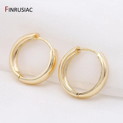 Trendy Gold Circle Hoop Earrings