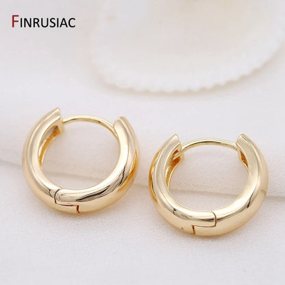 Trendy Gold Circle Hoop Earrings