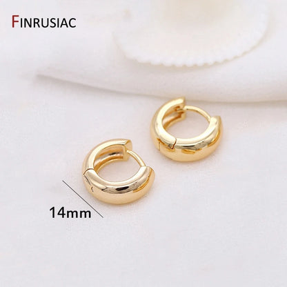 Trendy Gold Circle Hoop Earrings