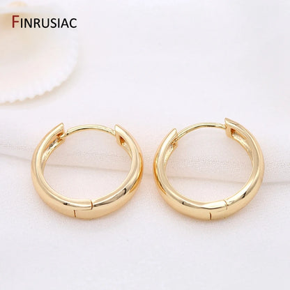 Trendy Gold Circle Hoop Earrings